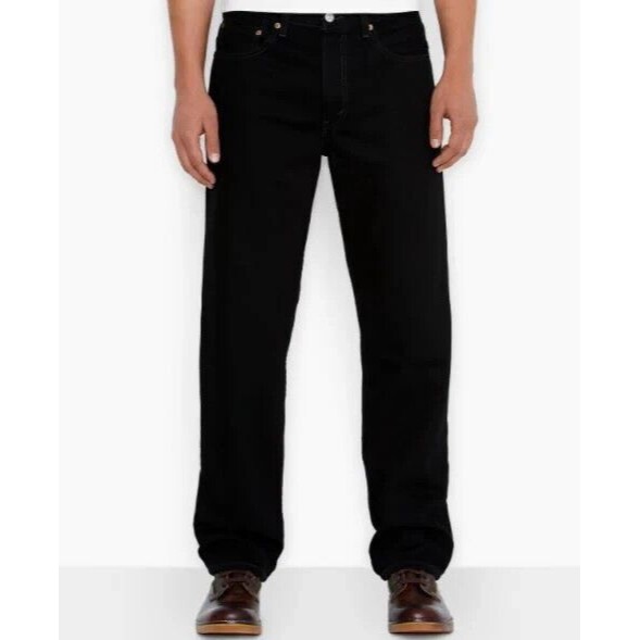 Levis 550 Relaxed Fit Jeans Mens 36x32 Black 100% Cotton New